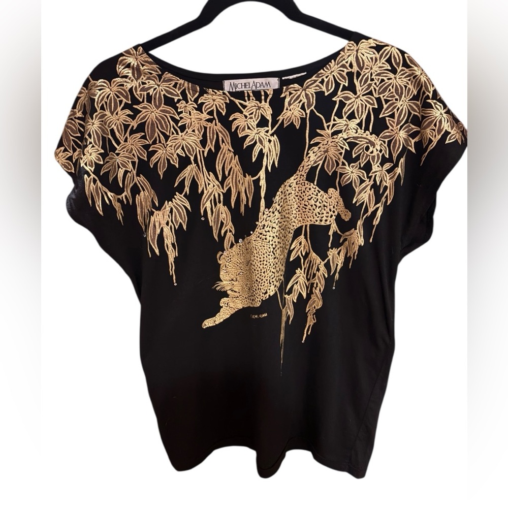 Vintage Michel Adam Embellished Tee